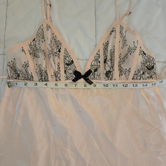 Oscar De La Renta Pink Label Delicate Touch Babydoll Slip Dress Size L Coquette - Picture 10 of 15